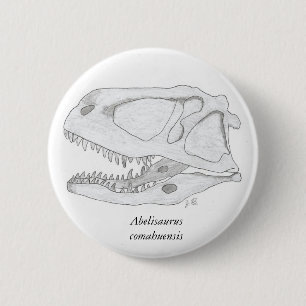 Macaron Rond 5 Cm Bouton de crâne de comahuensis d'Abelisaurus