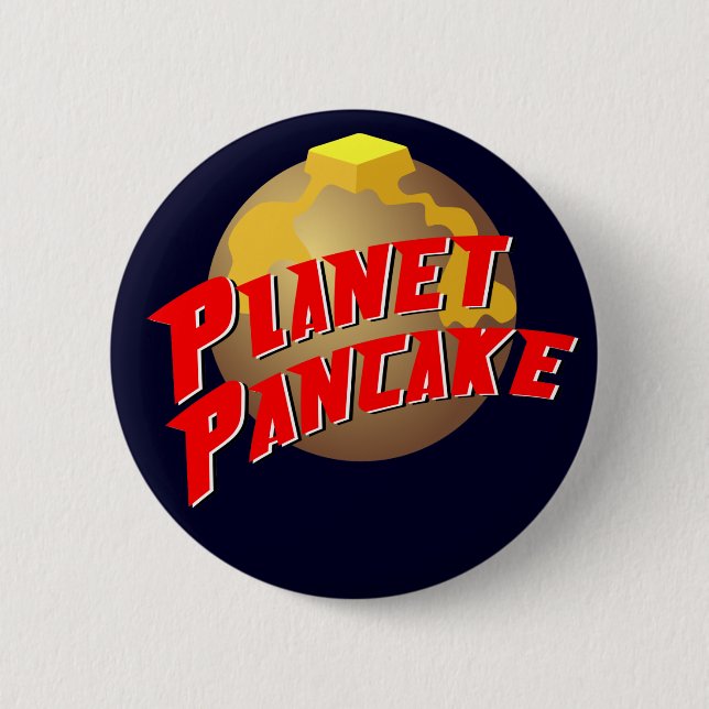 Macaron Rond 5 Cm Bouton de crêpe de planète (Devant)