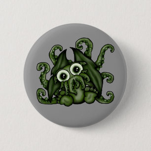 Macaron Rond 5 Cm Bouton de Cthulhu