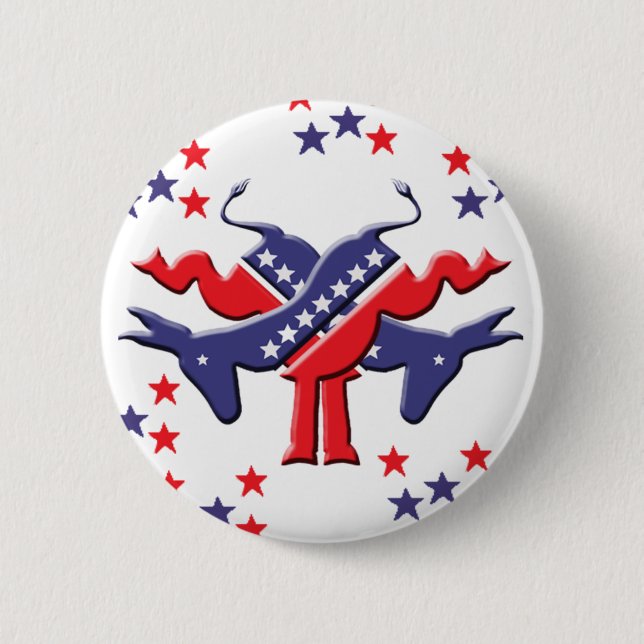 Macaron Rond 5 Cm Bouton de cueillette des ânes (Devant)