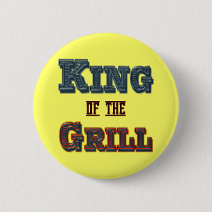 Macaron Rond 5 Cm Bouton de Cuisine du barbecue King of the Grill