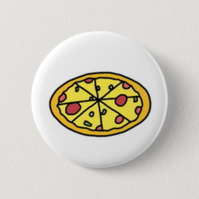 Macaron Rond 5 Cm Bouton de Cutie de pizza de bande dessinée (Devant)