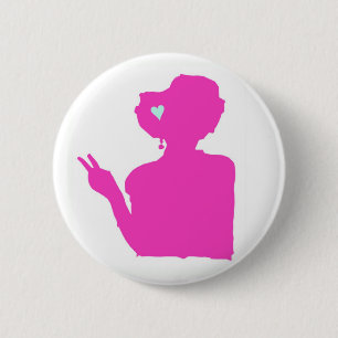 Macaron Rond 5 Cm Bouton de dame rose
