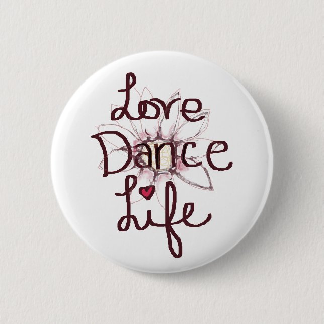 Macaron Rond 5 Cm Bouton de danse d'amour (Devant)