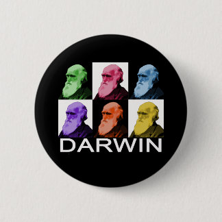 Macaron Rond 5 Cm Bouton de Darwin d'arc-en-ciel