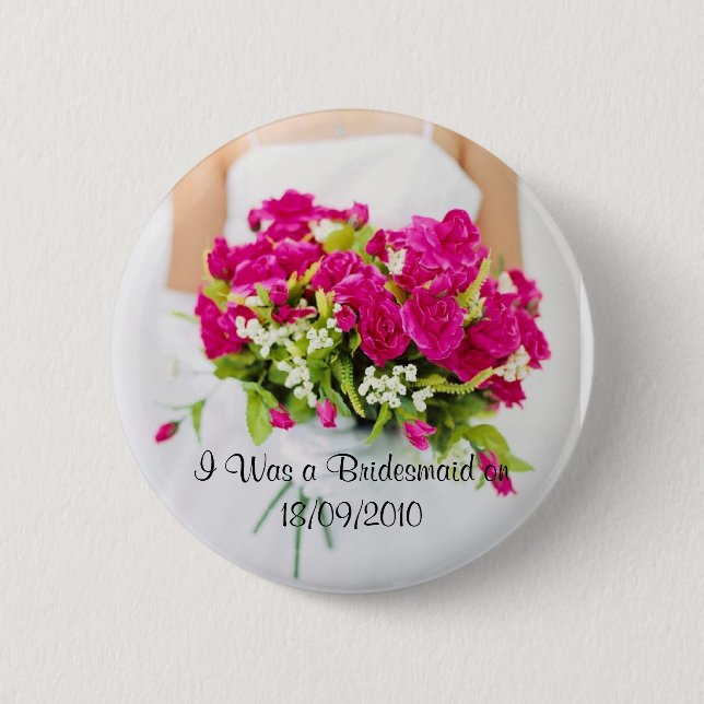 Macaron Rond 5 Cm Bouton de demoiselle d'honneur (Devant)