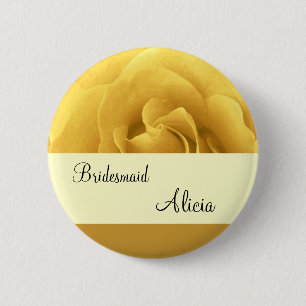 Macaron Rond 5 Cm Bouton de demoiselle d'honneur de mariage de rose