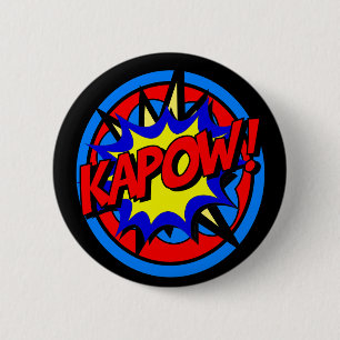 Macaron Rond 5 Cm Bouton de dessin de Kapow Superhero