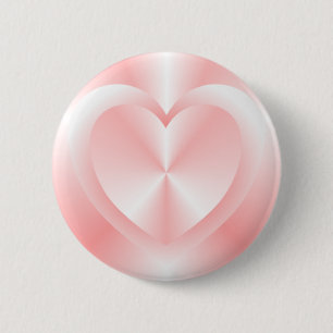 Macaron Rond 5 Cm bouton de deux coeurs