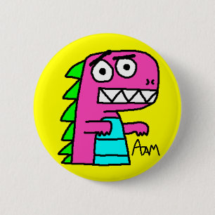 Macaron Rond 5 Cm Bouton de Dino