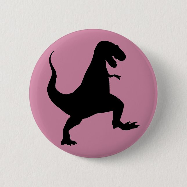 Macaron Rond 5 Cm Bouton de dinosaure de T-Rex (Devant)