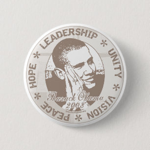 Macaron Rond 5 Cm Bouton de direction d'Obama
