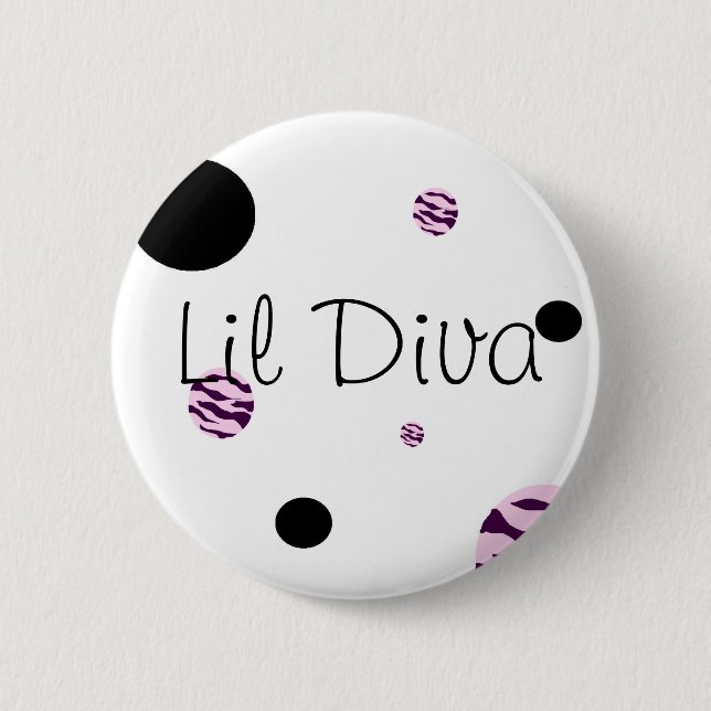 Macaron Rond 5 Cm Bouton de diva de Lil (Devant)