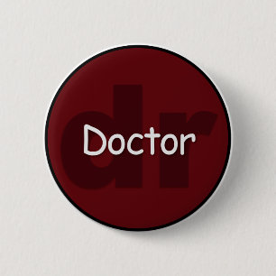 Macaron Rond 5 Cm Bouton de docteur (PhD).