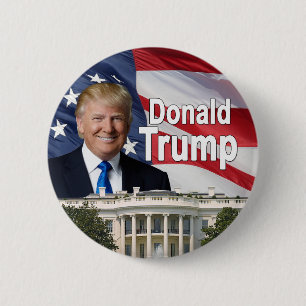Macaron Rond 5 Cm Bouton de Donald Trump