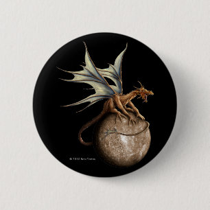 Macaron Rond 5 Cm Bouton de dragon de Mercury