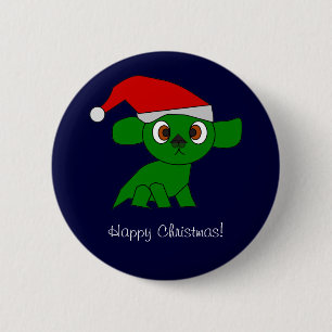 Macaron Rond 5 Cm Bouton de dragon de Noël