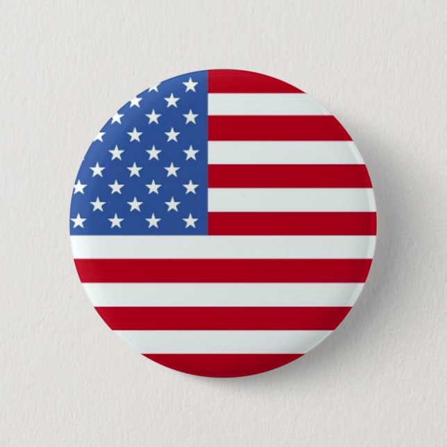 Macaron Rond 5 Cm Bouton de drapeau américain (Devant)