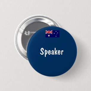 Macaron Rond 5 Cm Bouton de drapeau australien parlant