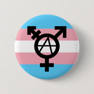 Macaron Rond 5 Cm Bouton de drapeau d'anarchie de transport