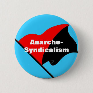 Macaron Rond 5 Cm bouton de drapeau d'anarcho-syndicalisme