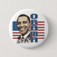 Bouton de drapeau de Barack 2008