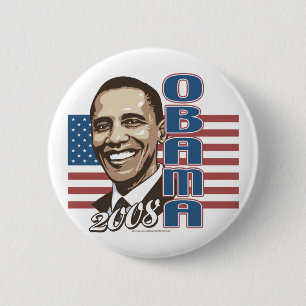 Macaron Rond 5 Cm Bouton de drapeau de Barack 2008