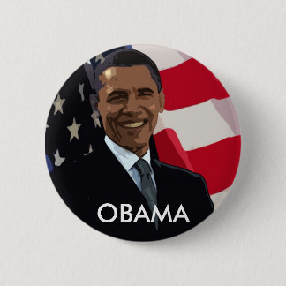 Macaron Rond 5 Cm Bouton de drapeau de Barack Obama