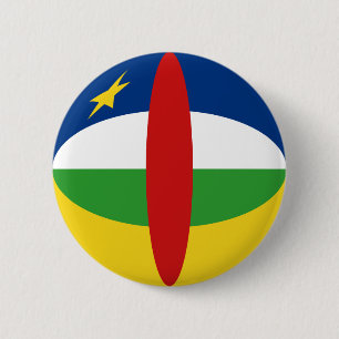 Macaron Rond 5 Cm Bouton de drapeau de Centrafrique Fisheye