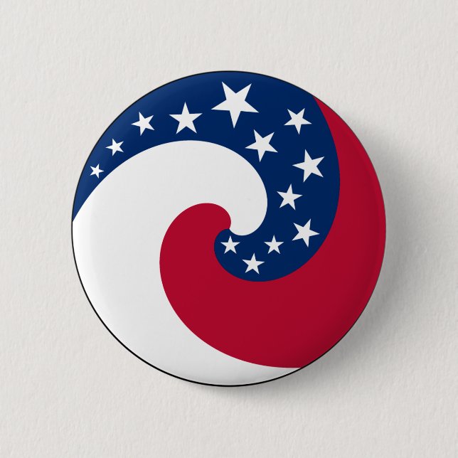 Macaron Rond 5 Cm Bouton de drapeau de cercle (Devant)