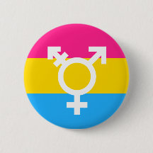 Bouton de drapeau de fierté de transsexuel et de
