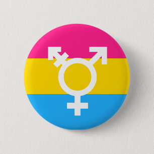 Macaron Rond 5 Cm Bouton de drapeau de fierté de transsexuel et de