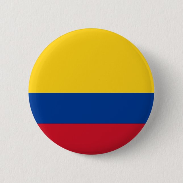 Macaron Rond 5 Cm Bouton de drapeau de la Colombie (Devant)