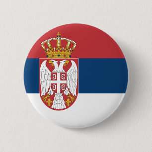 Macaron Rond 5 Cm Bouton de drapeau de la Serbie