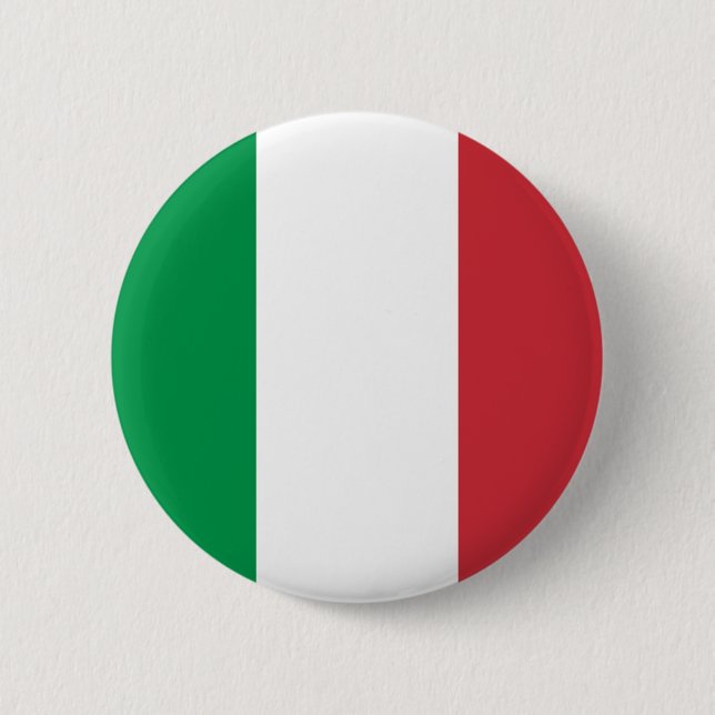 Macaron Rond 5 Cm Bouton de drapeau de l'Italie (Devant)