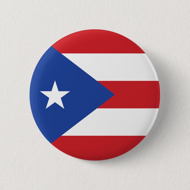 Macaron Rond 5 Cm Bouton de drapeau de Porto Rico (Devant)