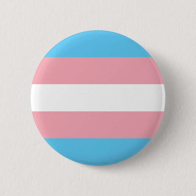 Macaron Rond 5 Cm Bouton de drapeau de transsexuel - (Devant)