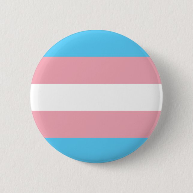 Macaron Rond 5 Cm Bouton de drapeau de transsexuel (Devant)