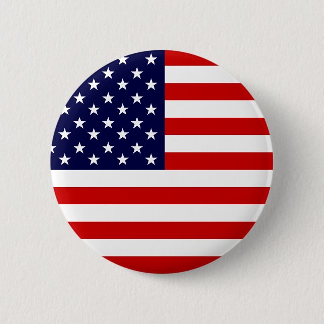 Macaron Rond 5 Cm Bouton de drapeau des Etats-Unis (Devant)