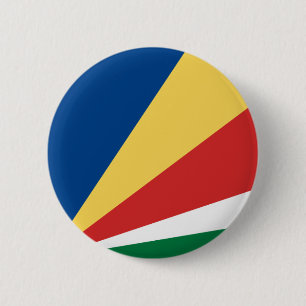 Macaron Rond 5 Cm Bouton de drapeau des Seychelles
