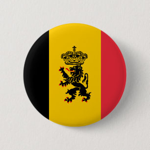 Macaron Rond 5 Cm Bouton de drapeau d'état de la Belgique