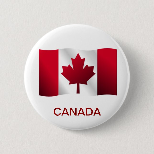 Macaron Rond 5 Cm Bouton de drapeau du Canada (Devant)