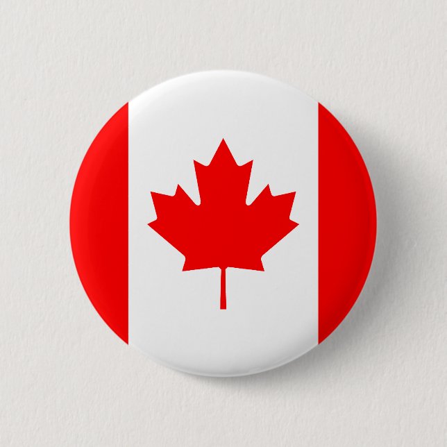Macaron Rond 5 Cm Bouton de drapeau du Canada (Devant)