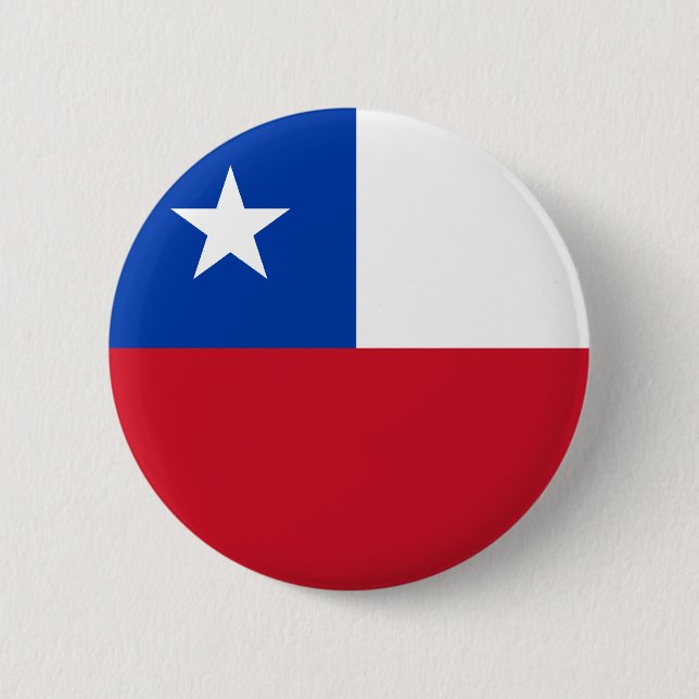 Macaron Rond 5 Cm Bouton de drapeau du Chili (Devant)