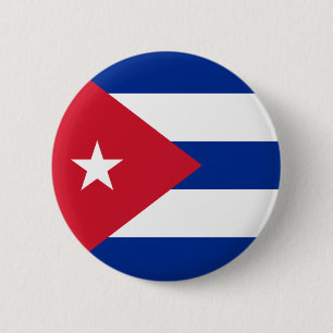 Macaron Rond 5 Cm Bouton de drapeau du Cuba