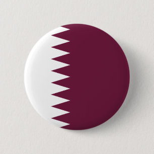 Macaron Rond 5 Cm Bouton de drapeau du Qatar