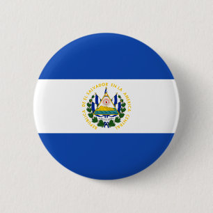 Macaron Rond 5 Cm Bouton de drapeau du Salvador