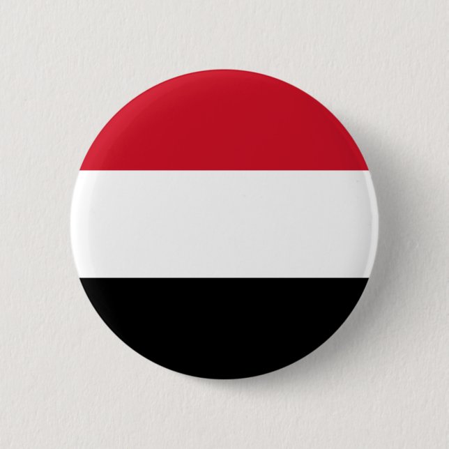 Macaron Rond 5 Cm Bouton de drapeau du Yémen (Devant)