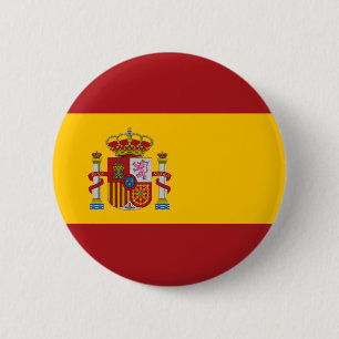 Macaron Rond 5 Cm Bouton de drapeau national de l'Espagne