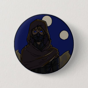 Macaron Rond 5 Cm Bouton de dunes de nuit